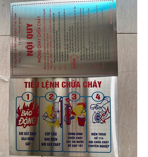 Nội Qui + Tiêu Lệnh - Inox 330x450mm